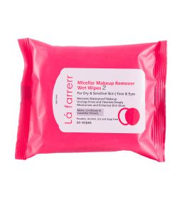 دستمال مرطوب پاک کننده آرایش لافارر مناسب پوست خشک و حساس