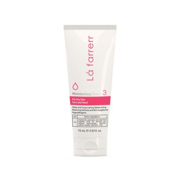 کرم مرطوب کننده دست و صورت لافارر کد 3 مناسب پوست های خشک حجم 75 میلی لیتر