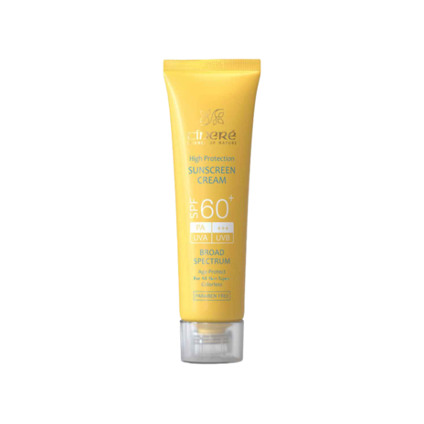 کرم ضد آفتاب سینره SPF 60 مناسب انواع پوست حجم 50 میلی لیتر - بی رنگ
