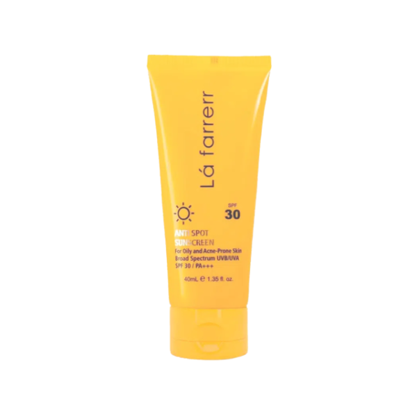 کرم ضد آفتاب و ضد لک فاقد چربی SPF30 لافارر مناسب پوست چرب و مستعد آکنه حجم 40 میلی لیتر -