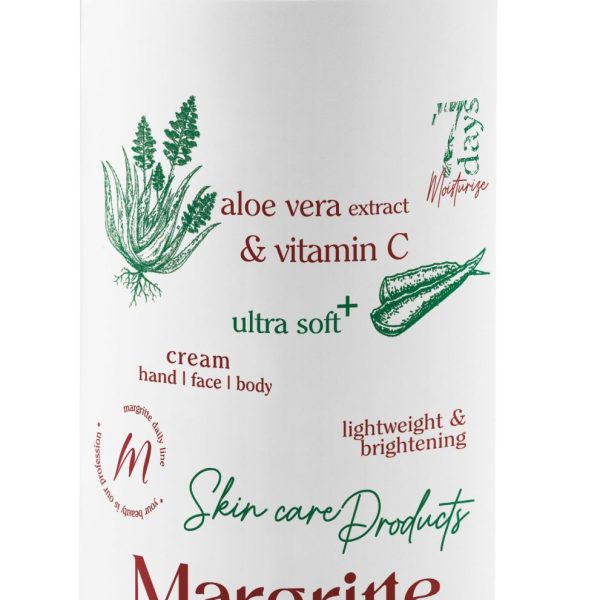 کرم مرطوب کننده آبرسان آلوئه ورا حجم 250 میلی لیتر (پمپی) مارگریت