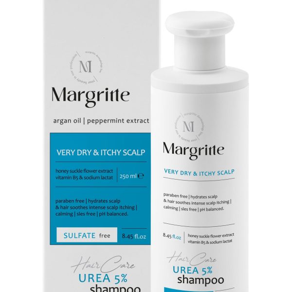 شامپو اوره 5 % (پوست و موی سر بسیار خشک و دارای خارش) حجم 250 میلی لیتر Sulfat Free مارگری